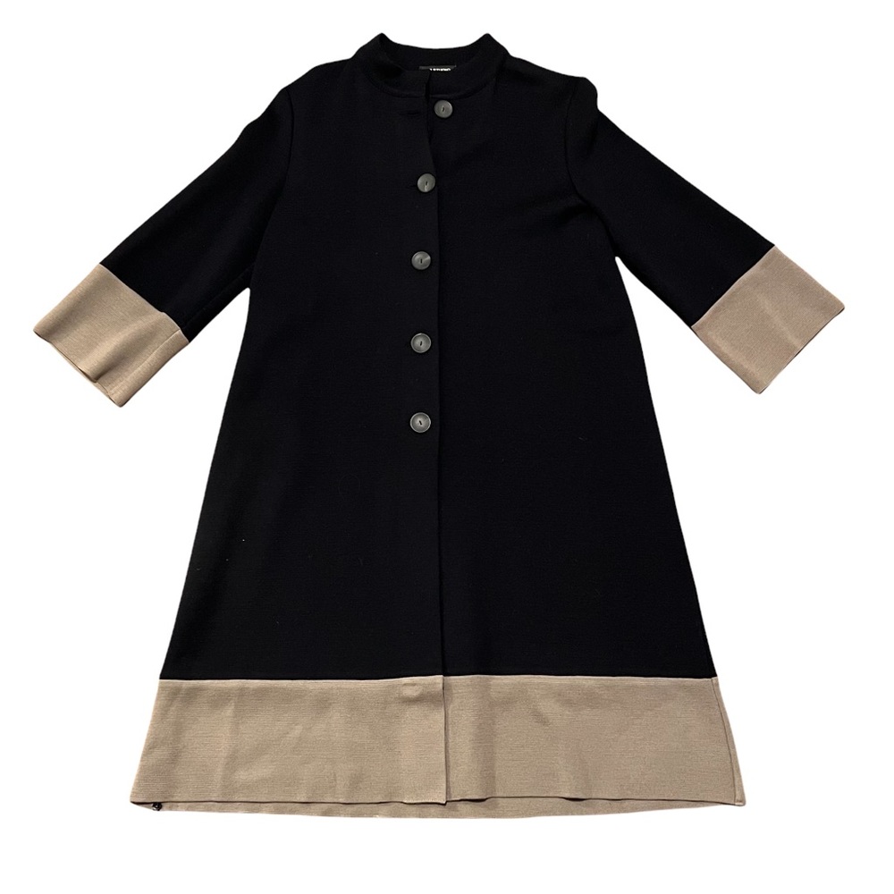 BP Studio Navy/Tan Button Down Coat